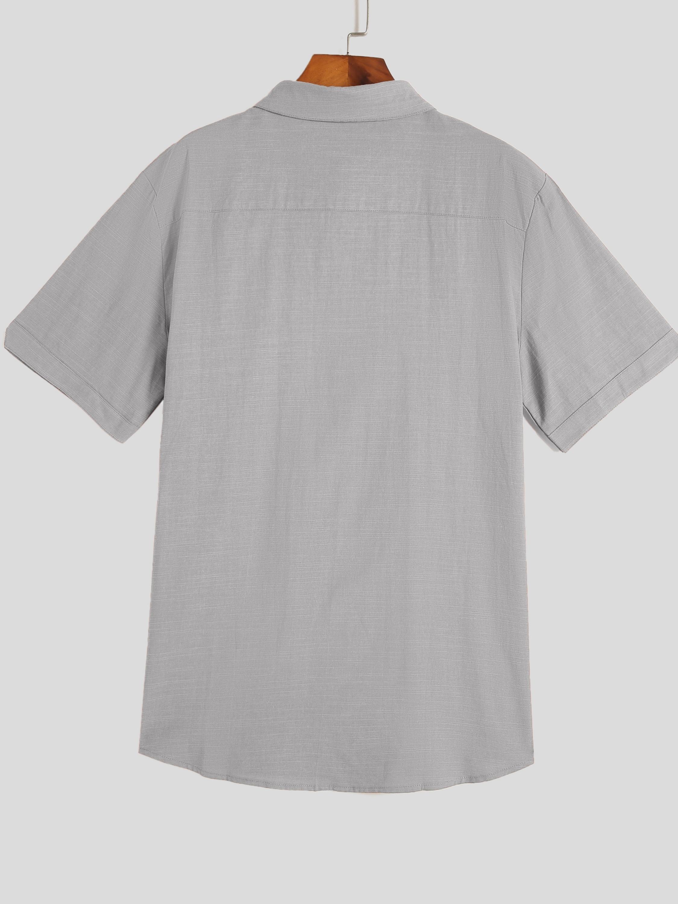XMMSWDLA Mens Short Sleeve Shirts Button Down Tops Fishing Tees Spread  Collar Plain Summer Blouses Gray Tee Shirts Mens 