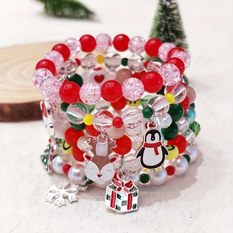  2023 New Christmas Snowman Time Gem Necklace Pendant