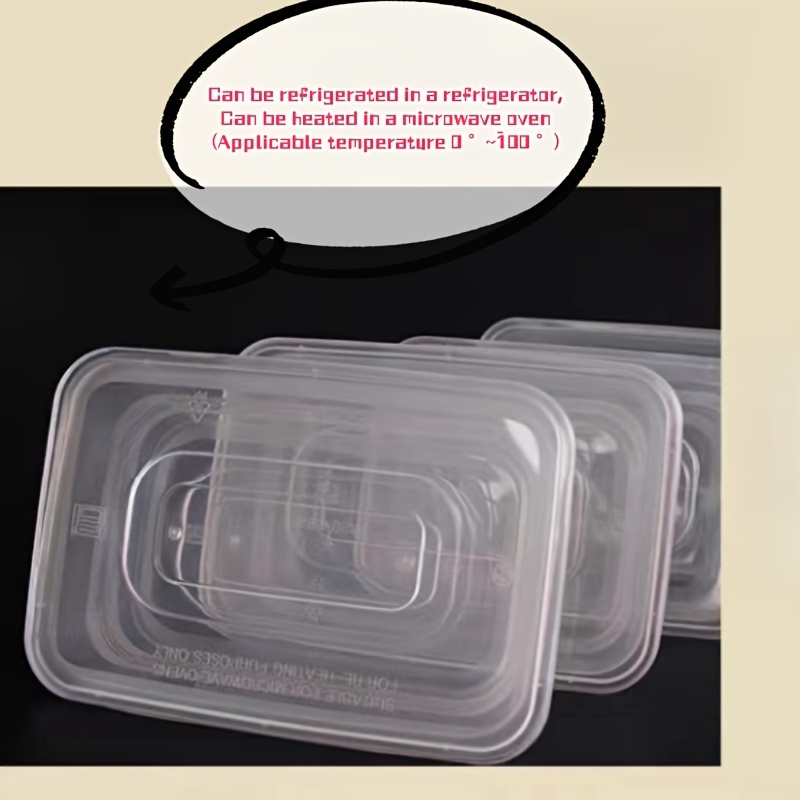 10pcs rectangle Microwavable Food Container disposable Plastic tub