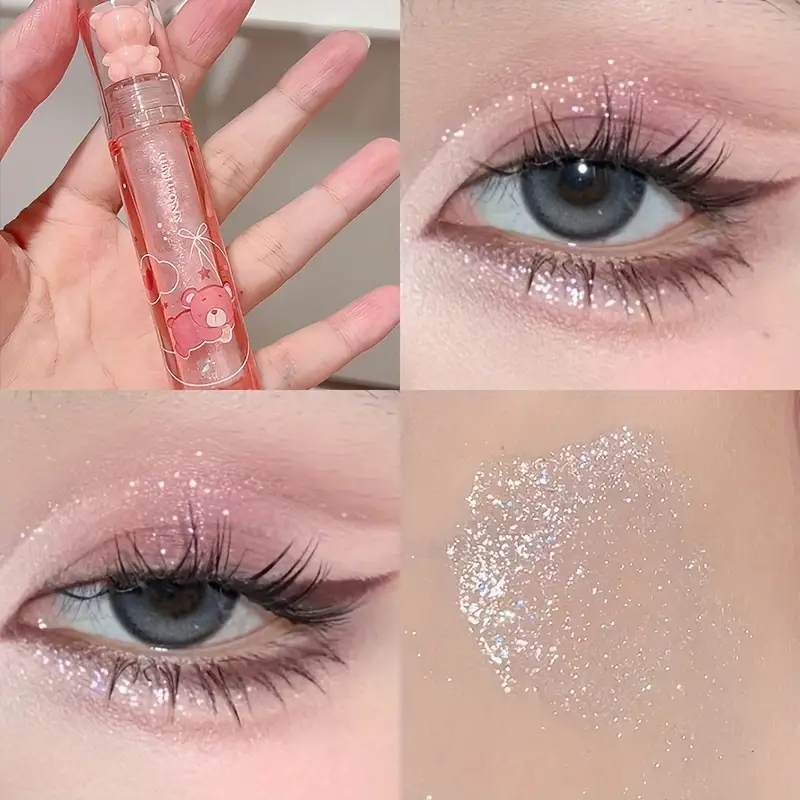 Strawberry Bear Pearly Liquid Eyeshadow Teardrop Makeup - Temu