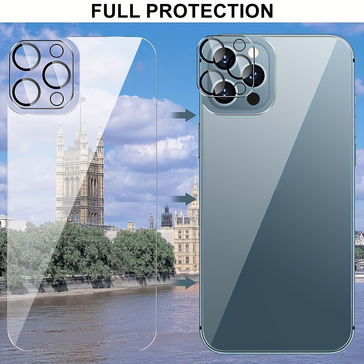 Film Protection Protecteur d'Ecran Avant et Arriere Verre Trempe pour Apple  iPhone 15 Pro Max