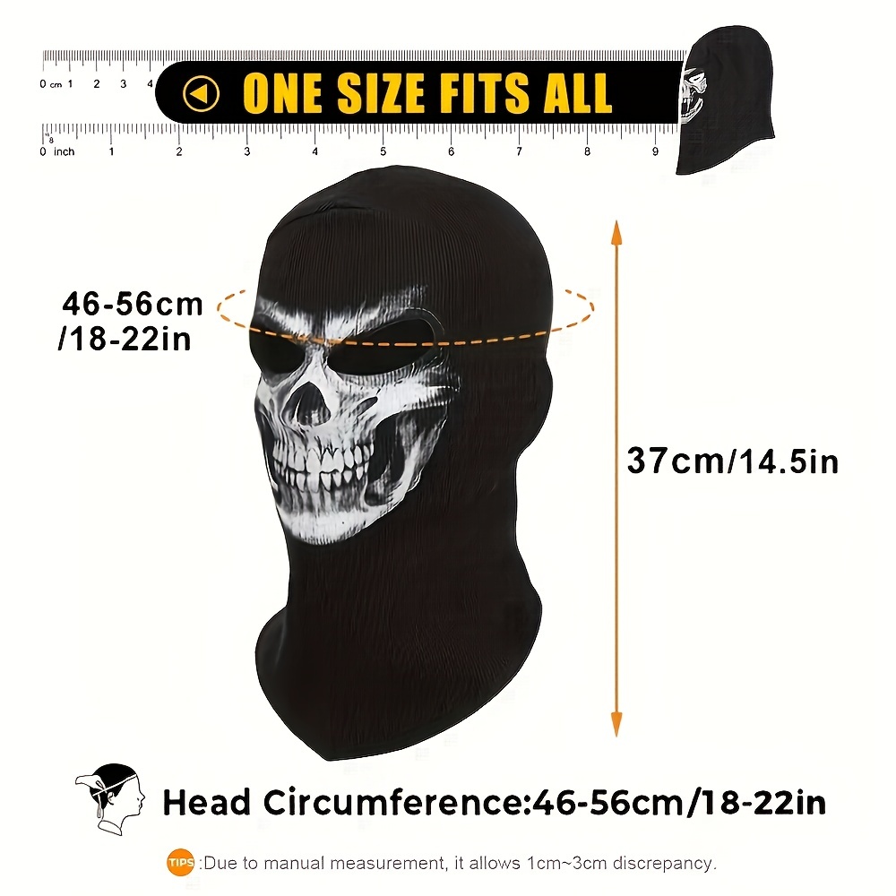 Scary Skull Balaclava Mask for Halloween Cosplay