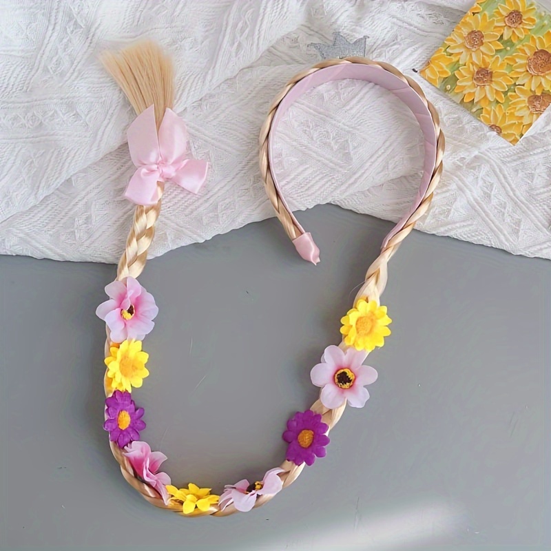 E-shop Lange Zopf Lange Haare Schleife Eis und Schnee Kopfschmuck Blume Frittierter Teig Drehen Zopf