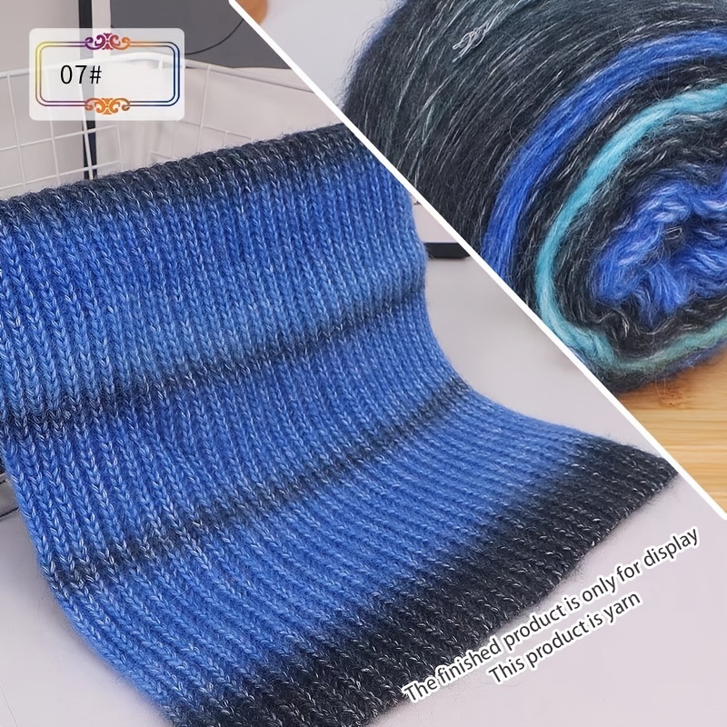 Gradient Color Mohair Crochet Yarn for DIY Hand Woven Sweater