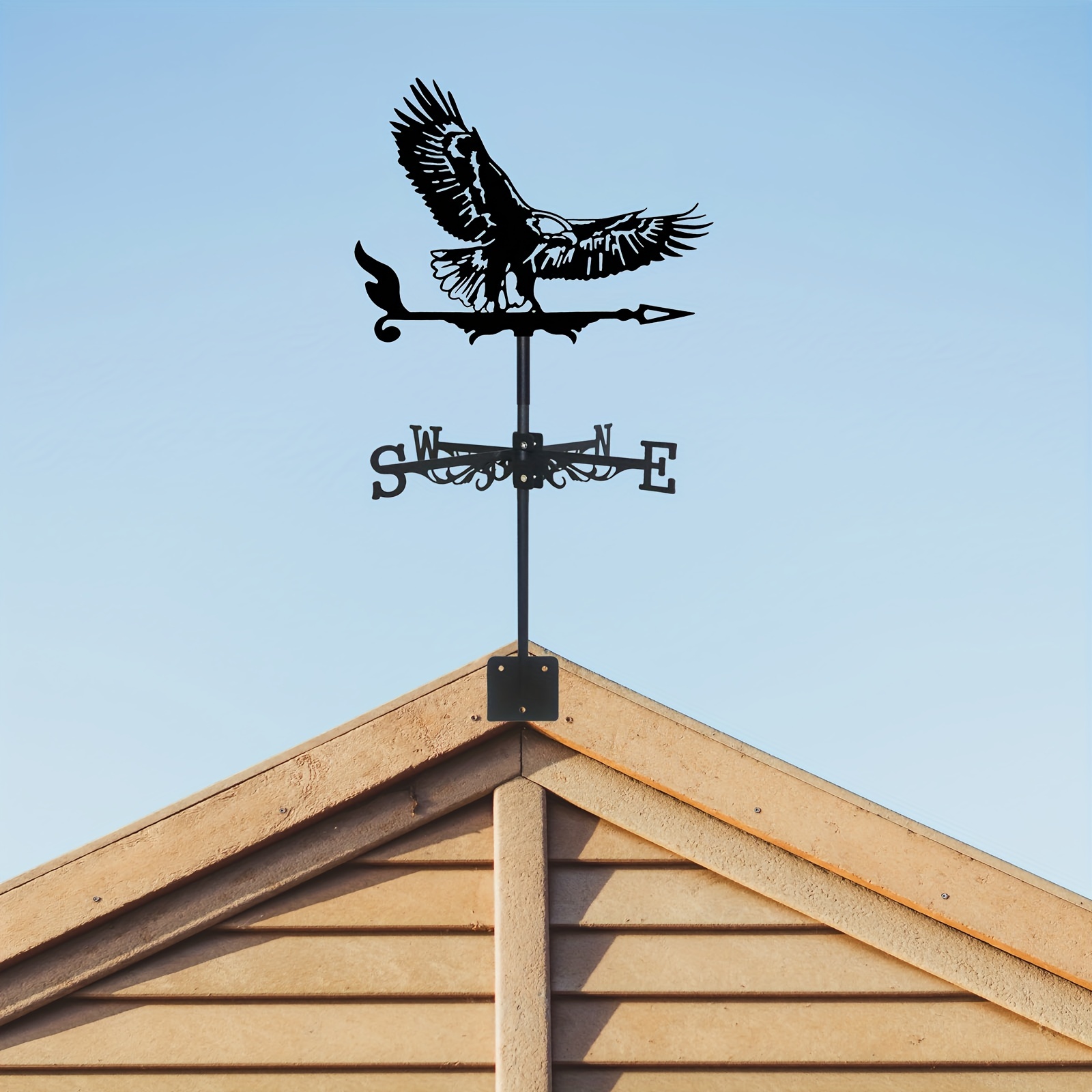 Prachtige metalen windwijzer ornament windwijzer metalen beugel windvaan buiten dak tuin mount werf decor weer vane windrichting indicator boerderij scène thuis meetgereedschap ambachten Orn