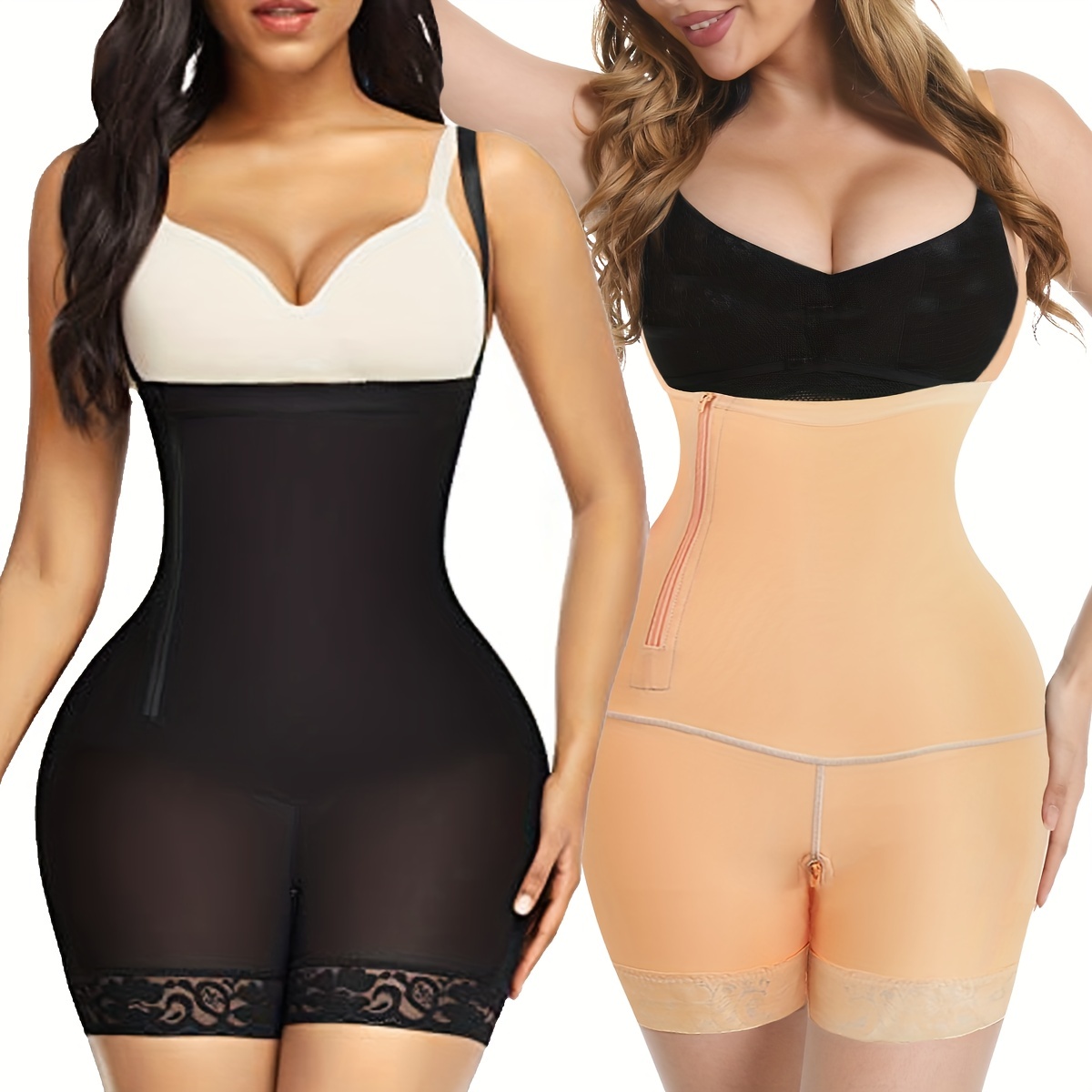 Sexy Womens Body Shaper With Tummy Control, Zipper, And Slimming