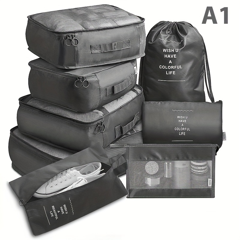 Set di borse da viaggio da 6 pezzi per vestiti organizzatore ordinato  armadio valigia borsa Organizer da viaggio custodia per scarpe imballaggio  borsa