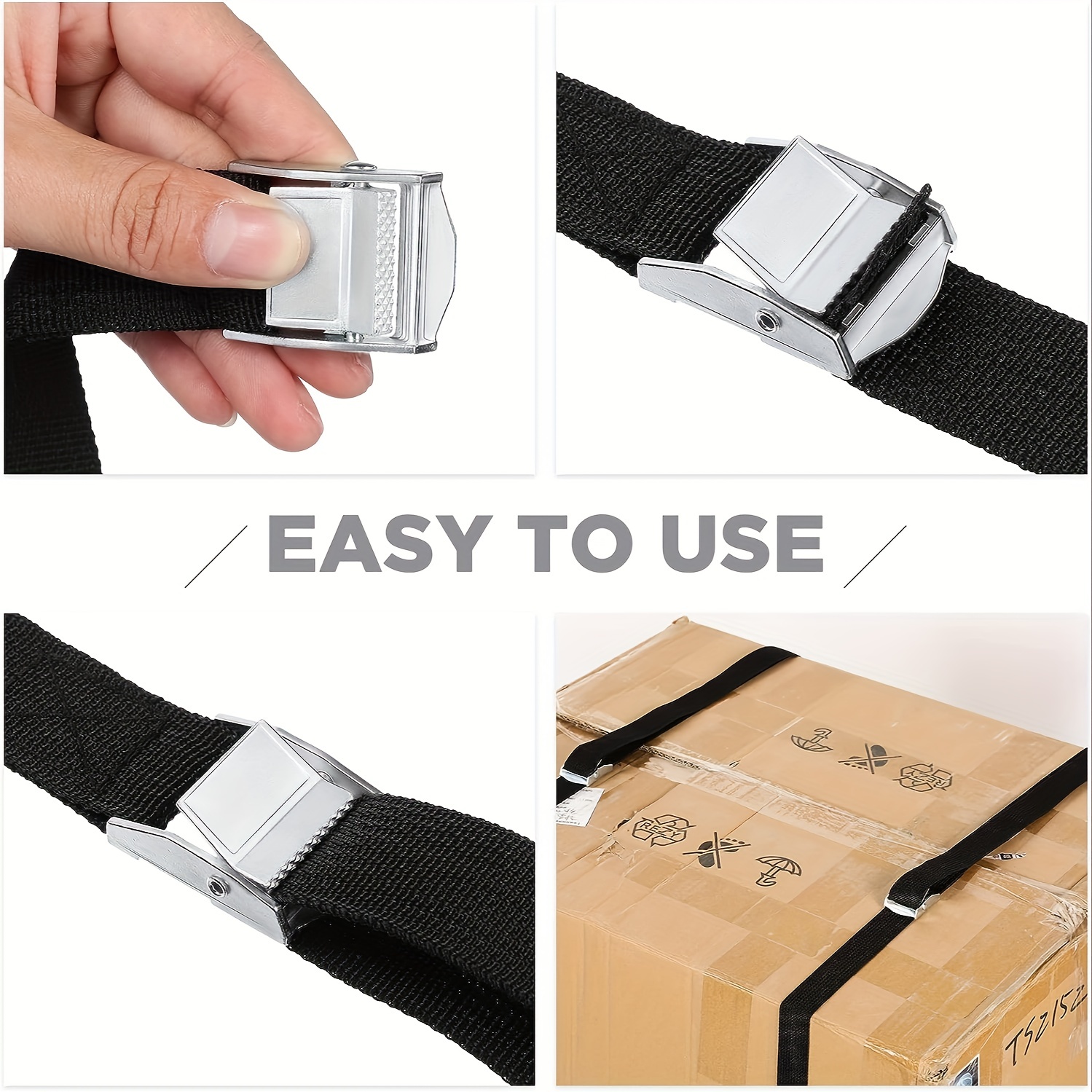 Outdoor Strap Buckle Packing Straps Adjustable 1-Inch Belt Easy to Carry  Luggage Binding Belt 