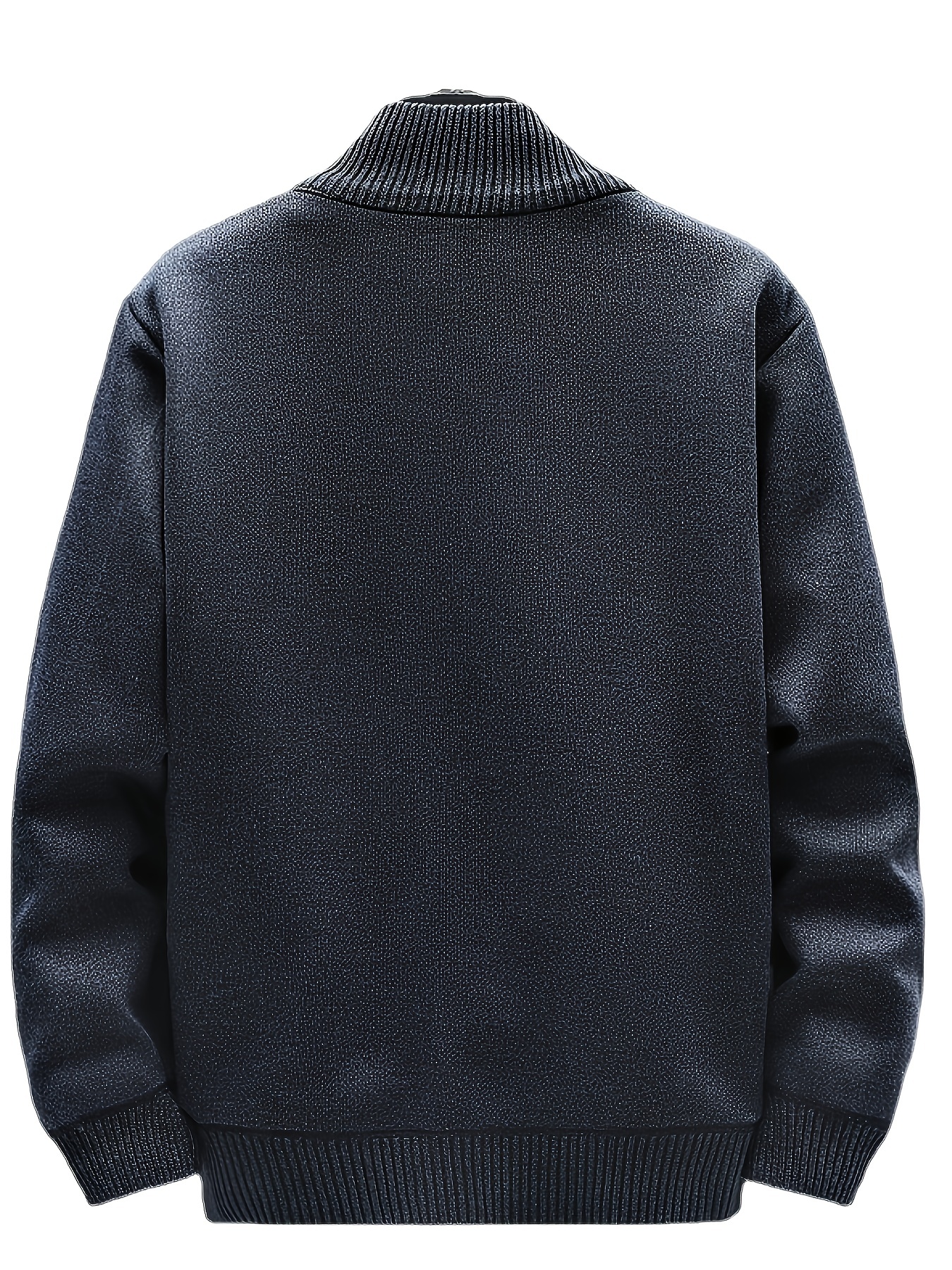 Cárdigan de suéter con cremallera a la moda para hombre, cuello alto,  tejido de manga larga Fridja po4648