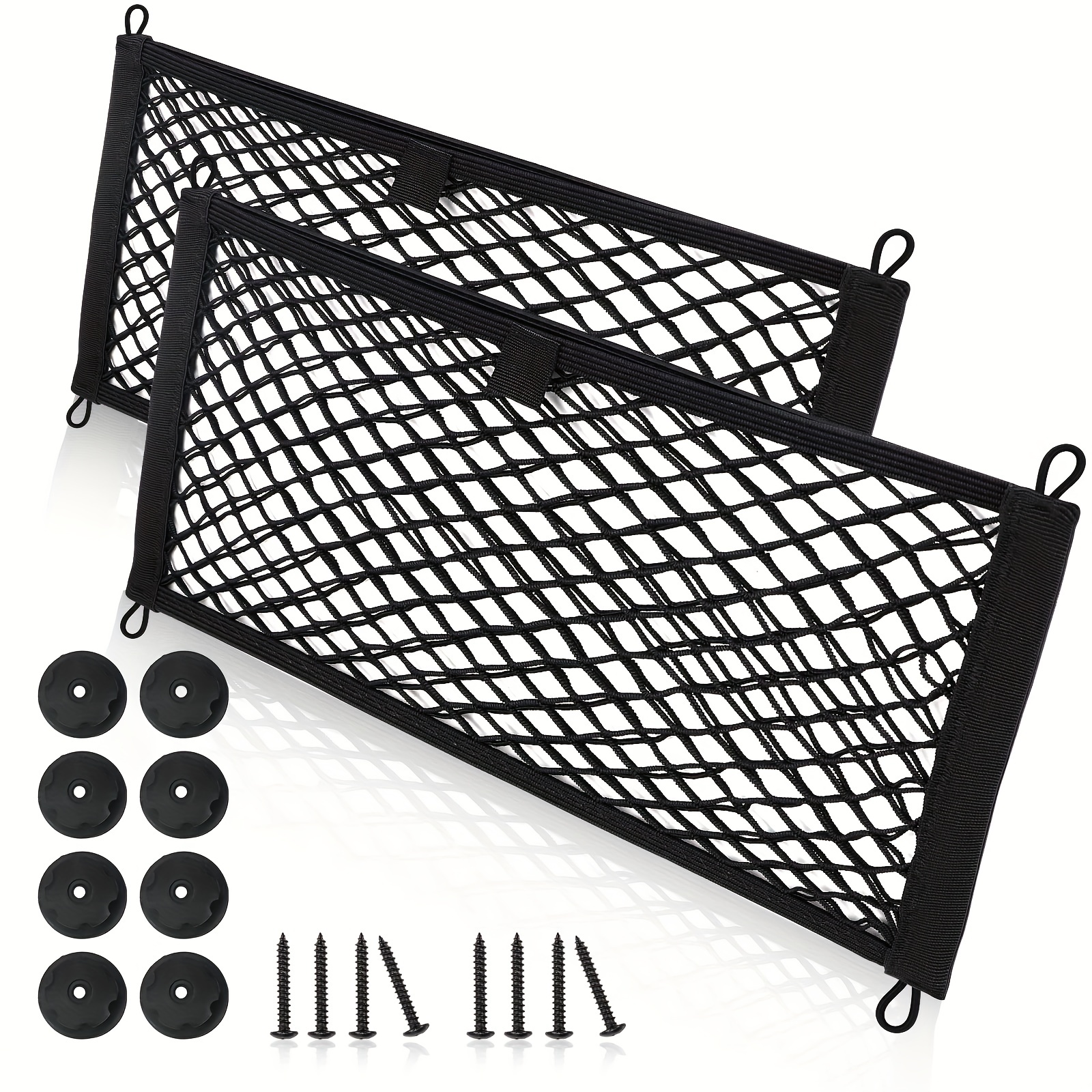 Automotive Cargo Nets For Suv Trunk Net Organizer For Caruniversal Storage Cargo  Net With Hookshigh Elastic Car Rear Cargo Net Stretches To 66
