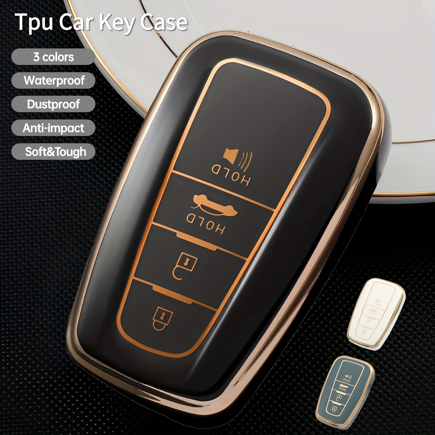 3 Colors Case For Key Cover Protective Cover Car Key - Temu