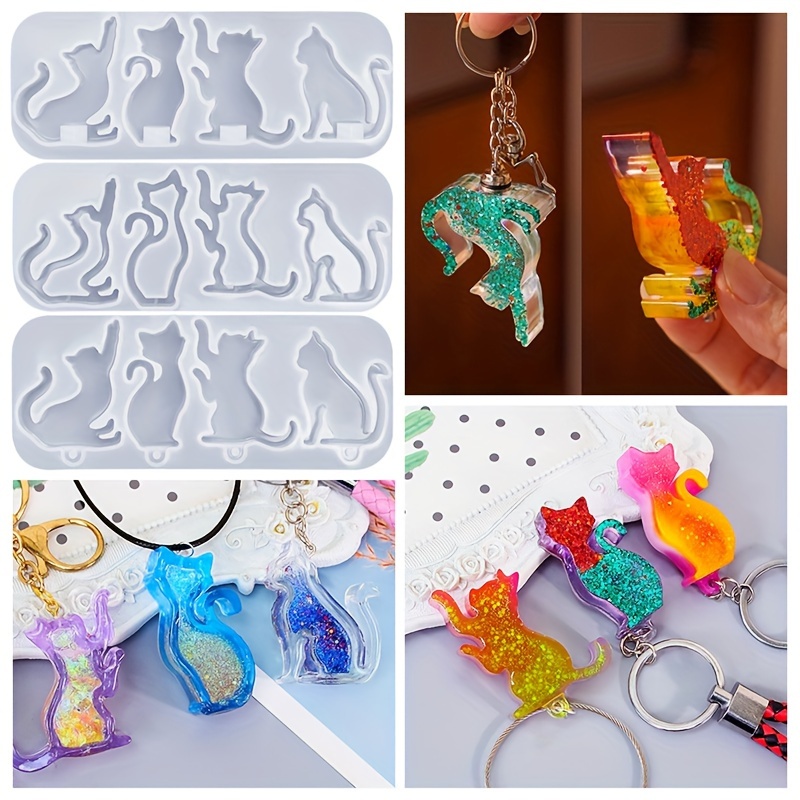 Self Defense Weapon Keychain Silicone Mold for Resin Art (8 Cavity