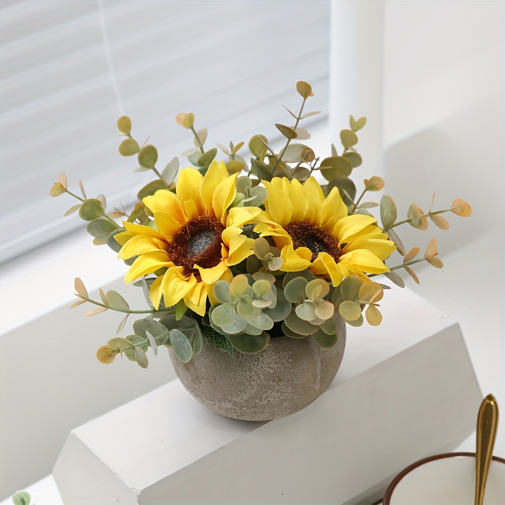 Gothic Style Sun Flower Artificial Silk Flower For - Temu