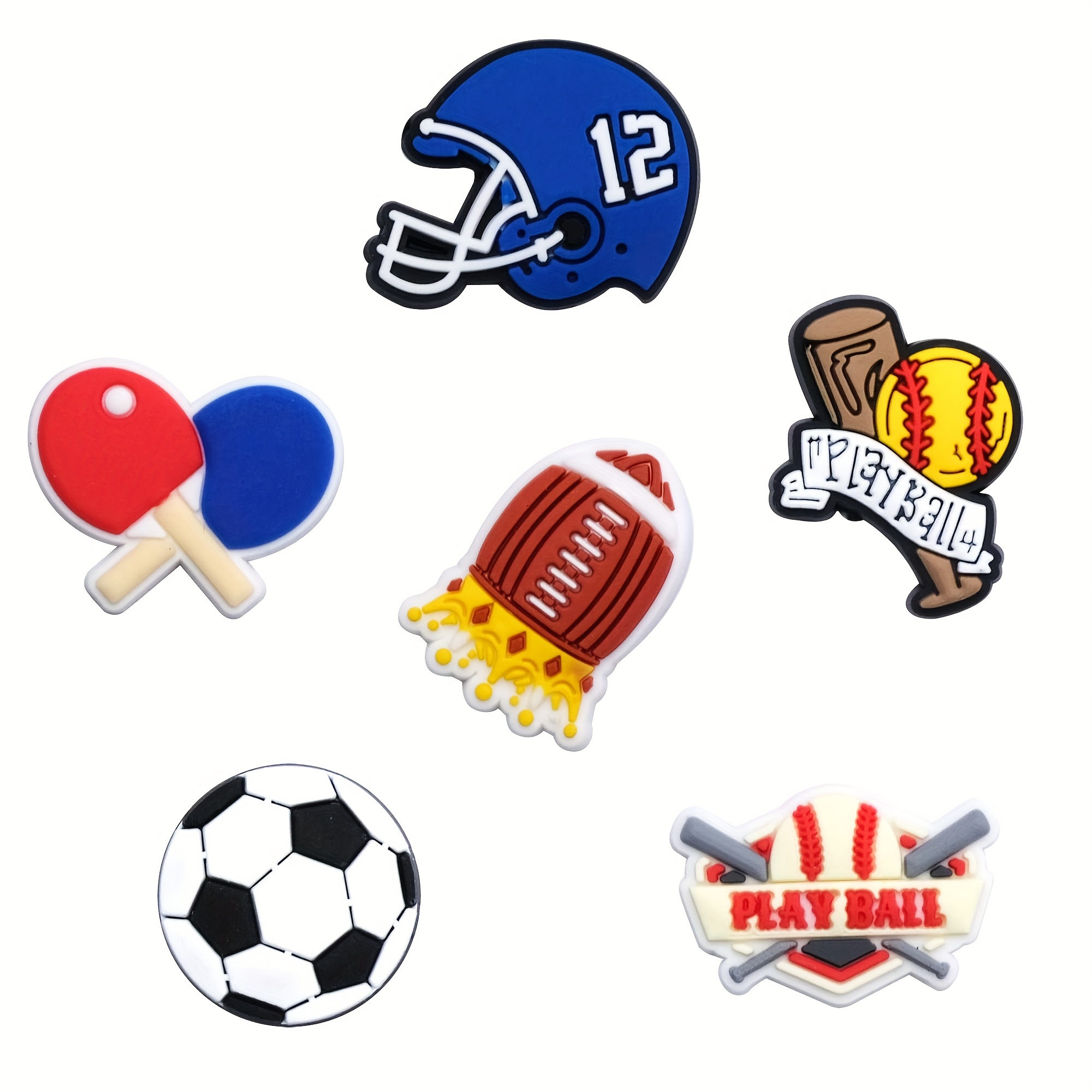 Pvc Football Helmet Croc charms