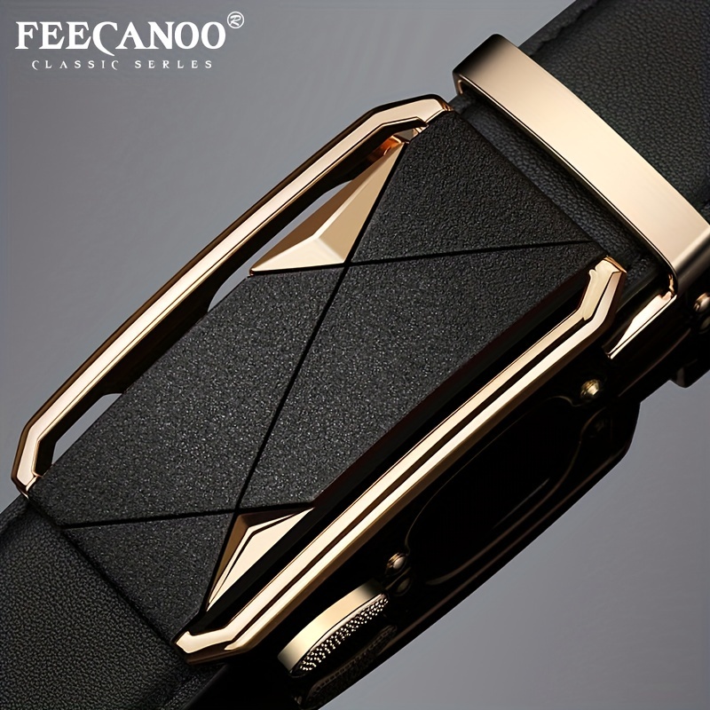 Men's Cowhide Automatic Business Leather Belt
