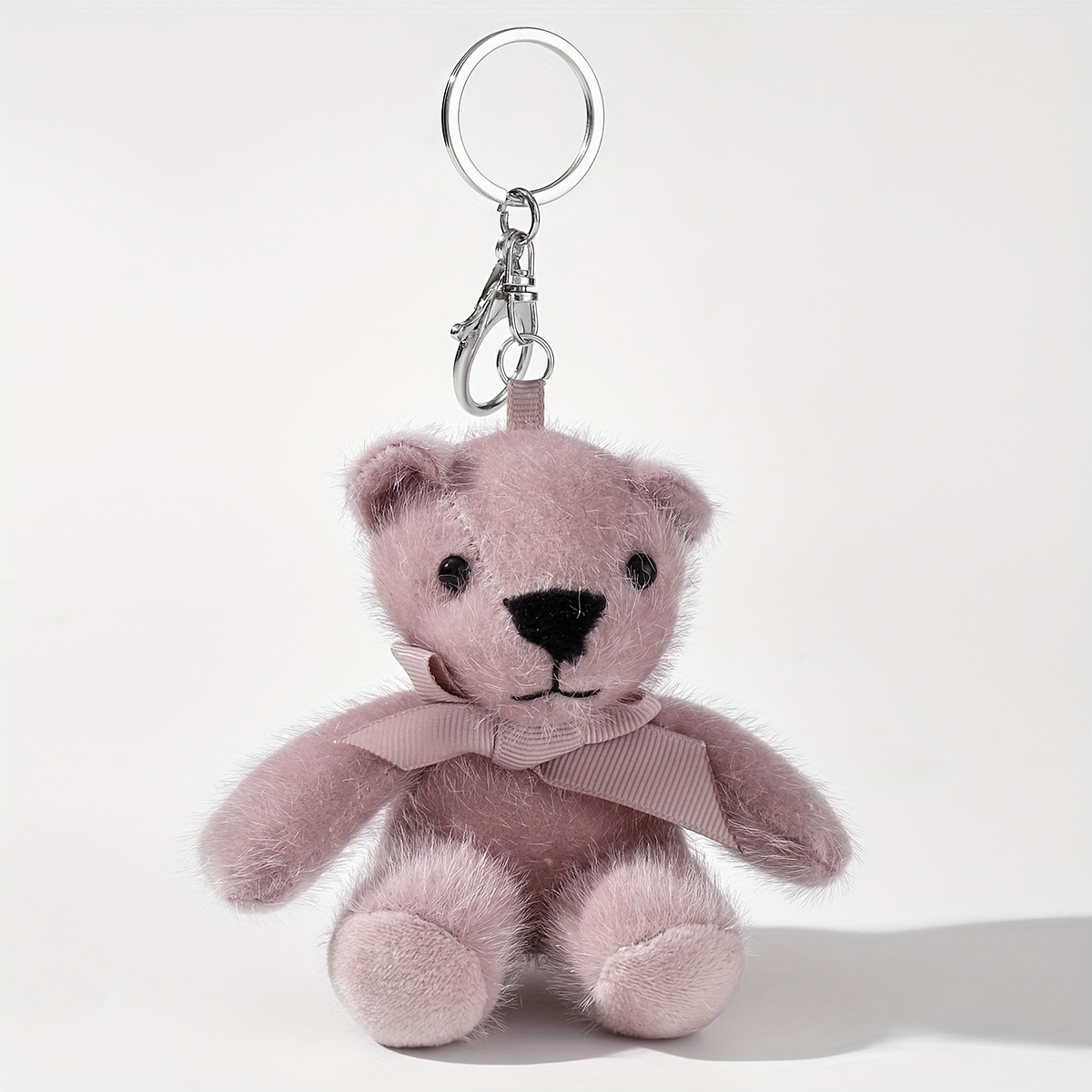 Leopard Print Bear Doll Keychain Cute Plush Doll Pendant Keychain