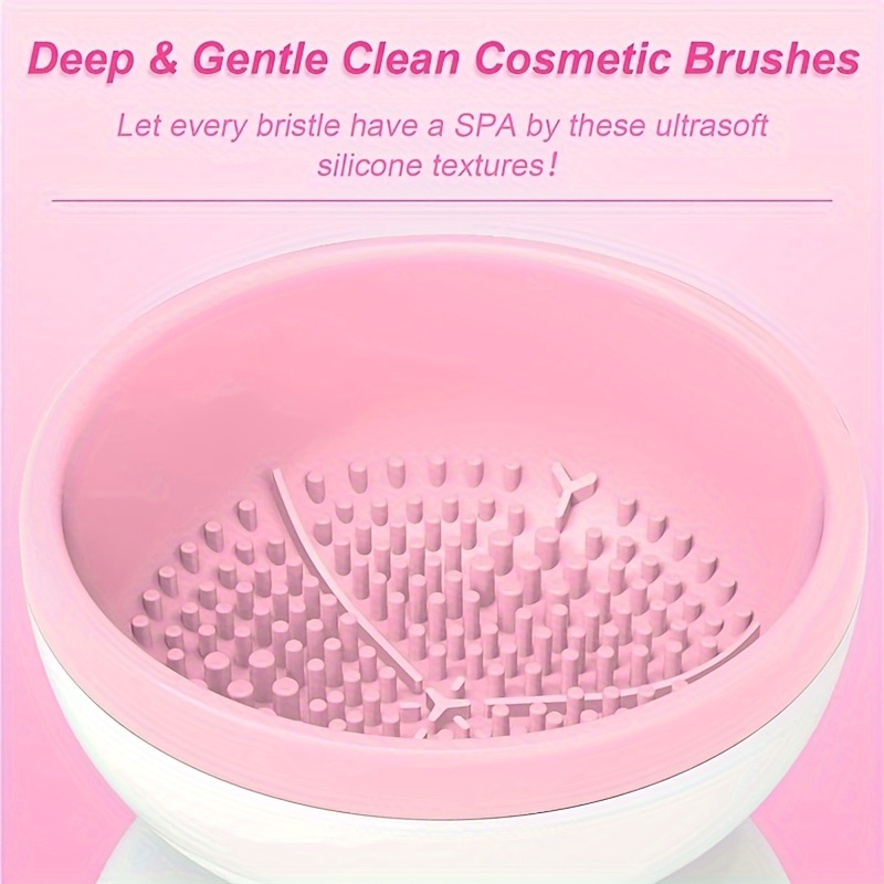 Makeup Brush Cleaner Machine - Electric Makeup Brush Cleaner Tool For All  Size Beauty Makeup Brushes Set Foundation Concealer Contour Brush,oil  Paintbrush( )wash Cleaner Machine Brushes Automatic Spinner Machine,  Portable Usb Powered