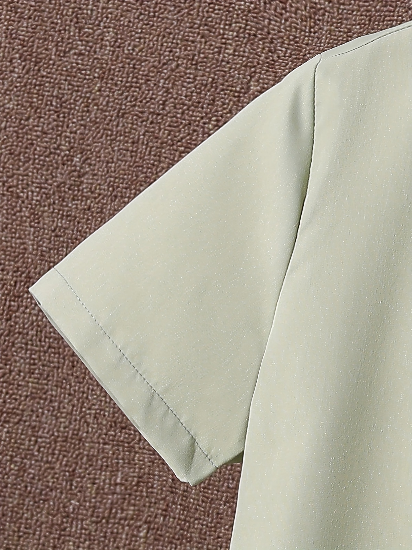 Solid Short Sleeve Button Up Shirt for Big Boys
