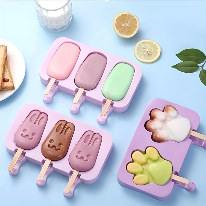 Silicone Ice Cream Mold 4 Small Size Mini Ice Cream Popsicle - Temu