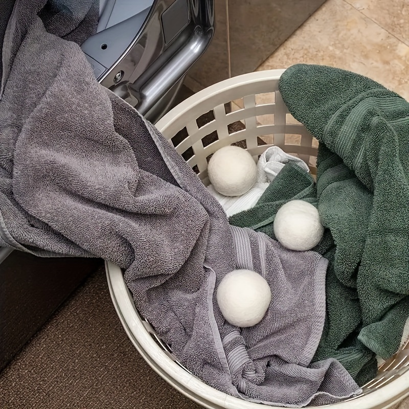 Wool Dryer Balls - Natural Fabric Softener, Reusable, Reduces