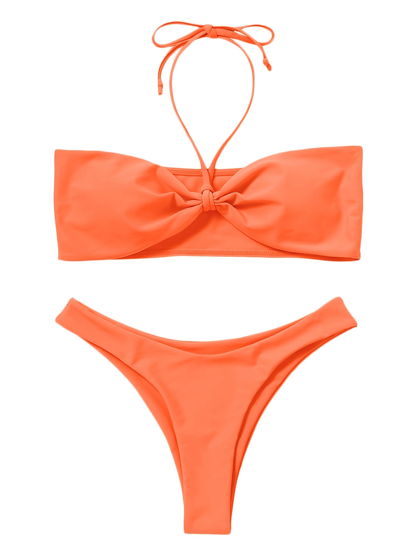 orange tube top bathing suit