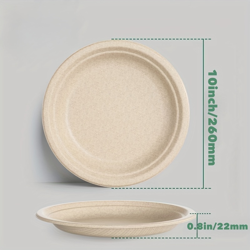 9inch Heavy Duty Paper Plates, 50Pcs Disposable Party Plates Duty Sturdy  Appetizer Plates