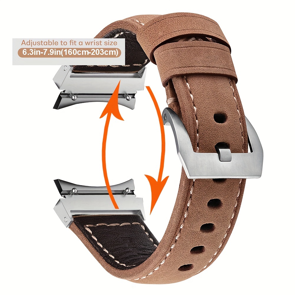 For Samsung Galaxy Watch 42mm 46mm Real Leather Wrist Strap For