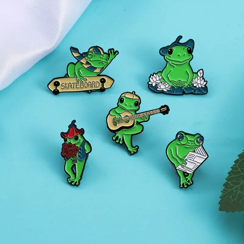 Cute Frog Brooch Pin For Backpack Clothing And Hat Fashion - Temu