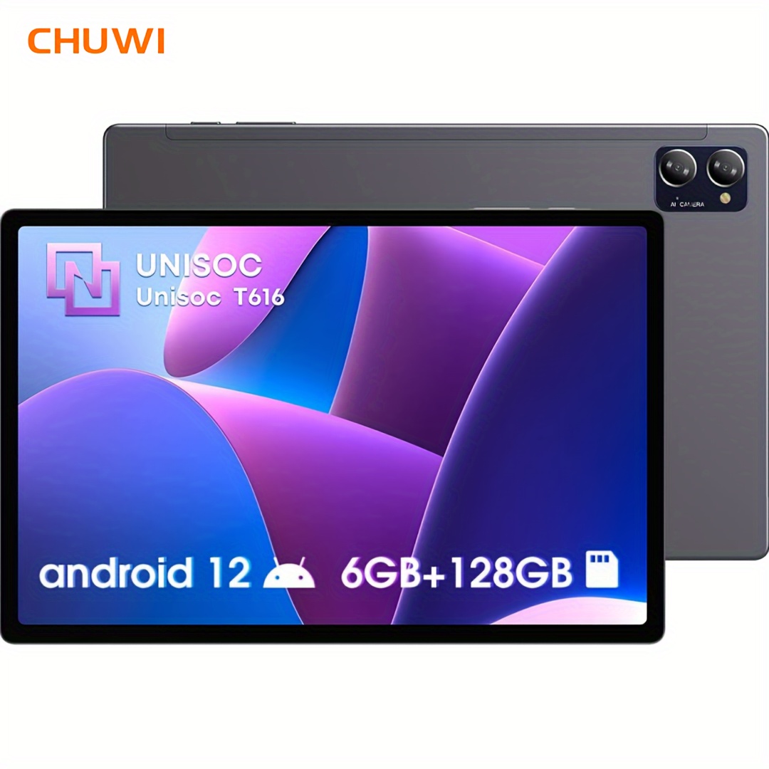 Kinstone Tablette PC Portable Android 12 Tablette Gaming 10 Pouces 6Go RAM  DDR4,128Go ROM,Tablette Tactile MTK 8183 4Cœurs CPU FHD IPS Résolution