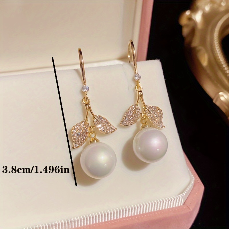 Small dangle deals pearl earrings