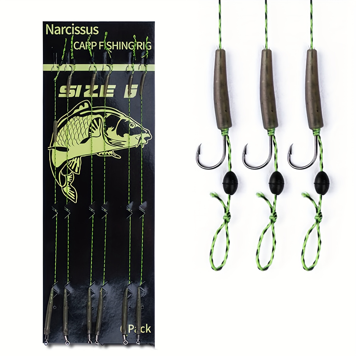 Cheap 2PCS Carp Rigs Fishing Hair Rigs Ready Made Carp Fishing Hook Size 2#4#6#8  Fishing Tackle Equipment Accessories Pesca