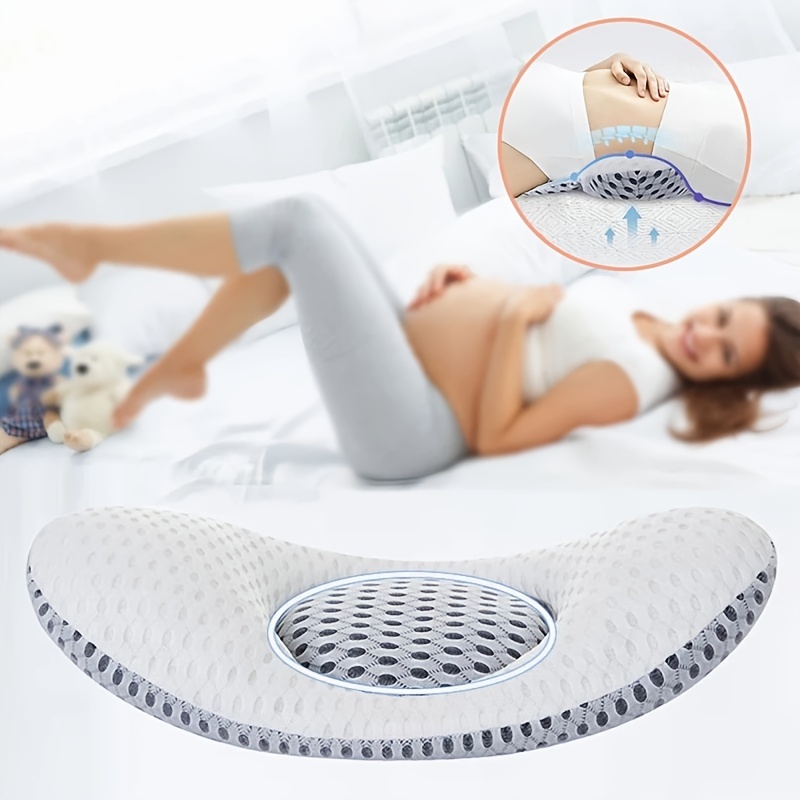 Almohada de rodilla para personas que duermen de lado, contorno de cuña de  espuma viscoelástica 100% - Almohadas de piernas para dormir - Cojín
