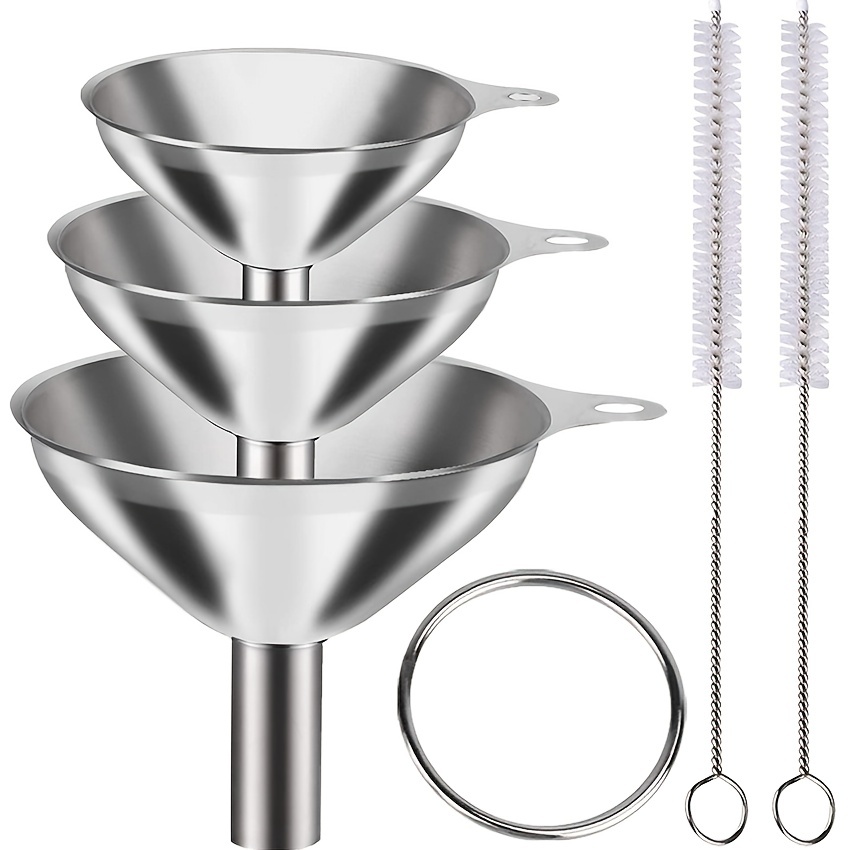Stainless Steel Funnels For Kitchen Use Large Tiny Small - Temu