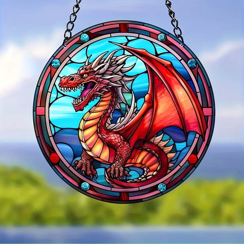 1pc Dragon Wall Ornament, Pendentifs En Acrylique De Dragon