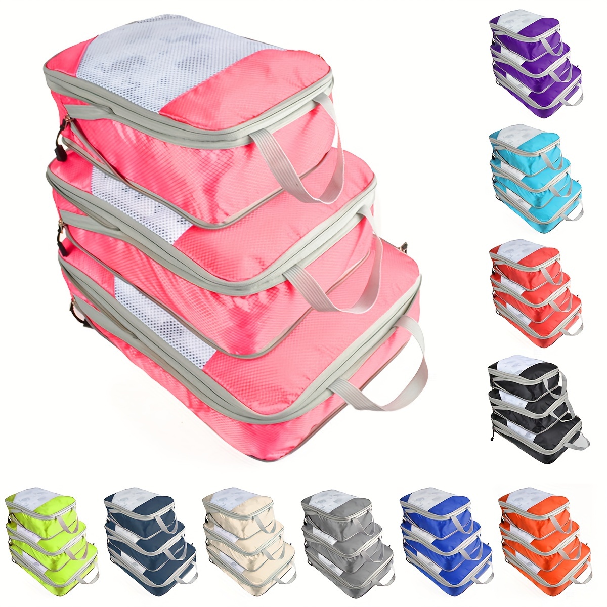 Foldable Travel Nylon Storage Bag Large Capacity Zipper - Temu