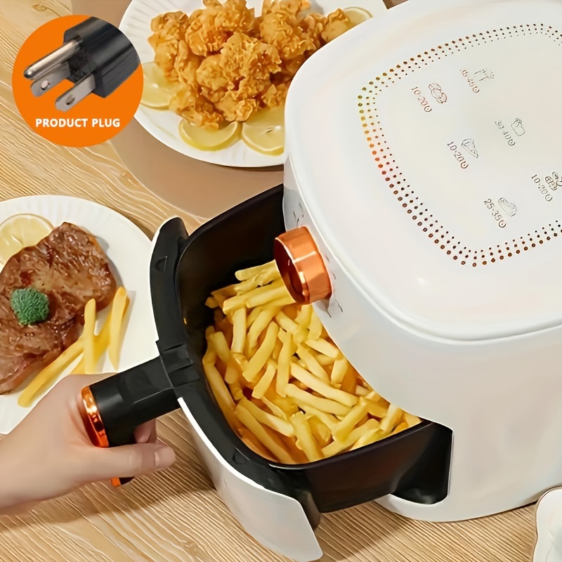 White Air Fryer, Easy To Use And Healthy To Cook, Almost Oil-free, Easy To  Clean, Suitable For Family And Friends Dining Together, Large Capacity  Household Single Knob Timed Multifunctional Smokeless Electric Fryer 