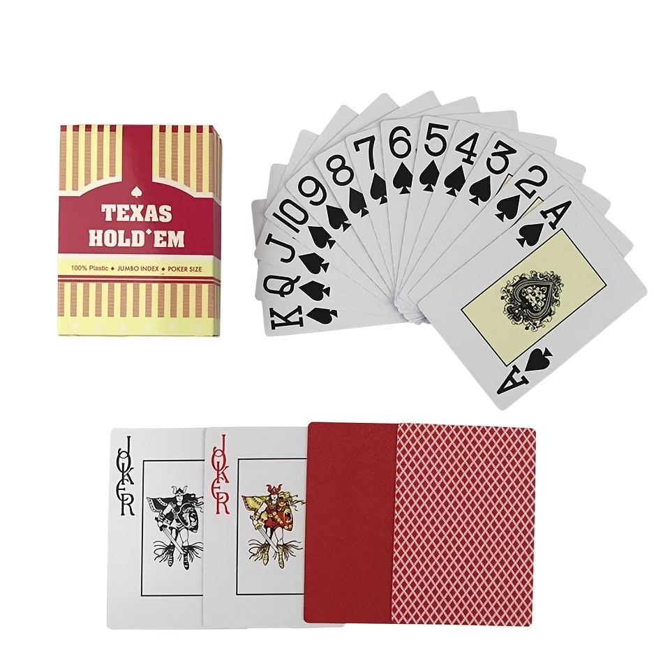 Waterproof Plastic Playing Cards: Jumbo Large Print Cards - Temu