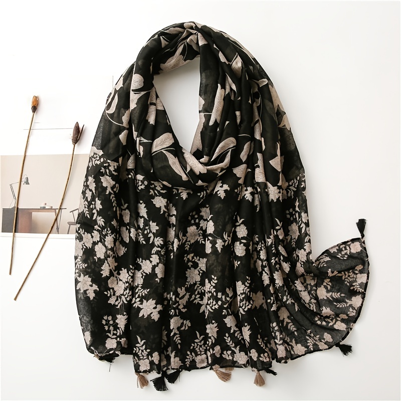 1pc Women Geometric & Leopard Pattern Fashionable Scarf For Daily