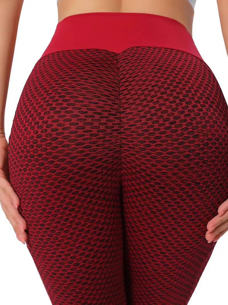Solid Honeycomb Capri Pants Pockets Women Sexy Hip Lifting - Temu