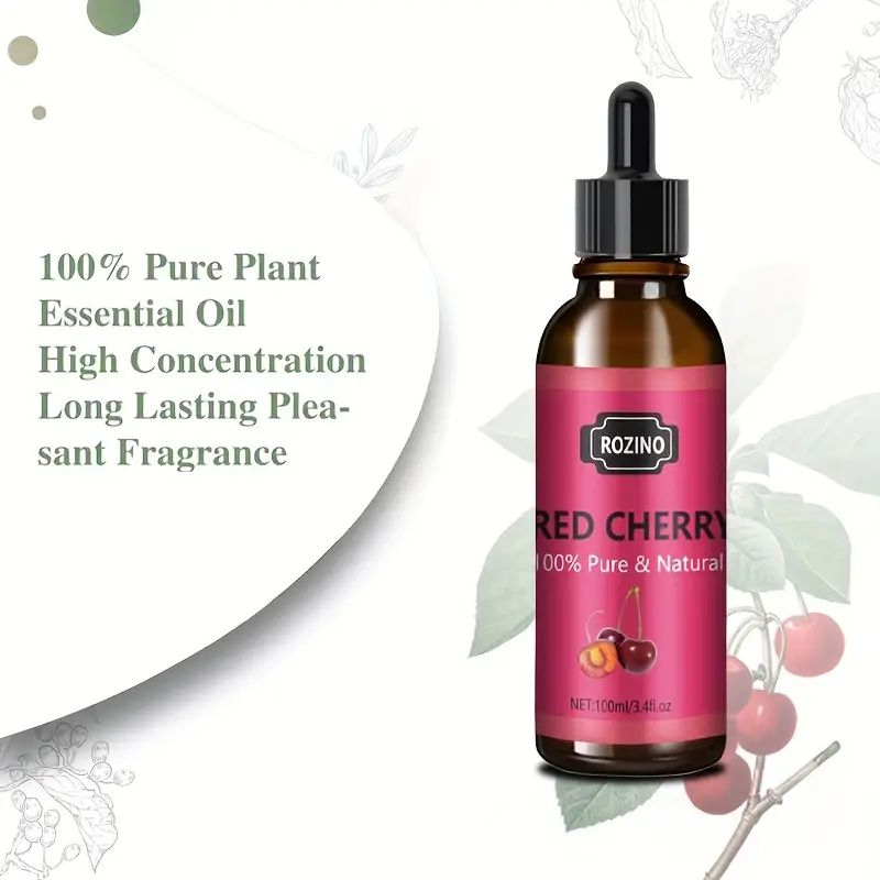 Red Cherry Essential Oil 100% Pure Plant Essential Oil - Temu