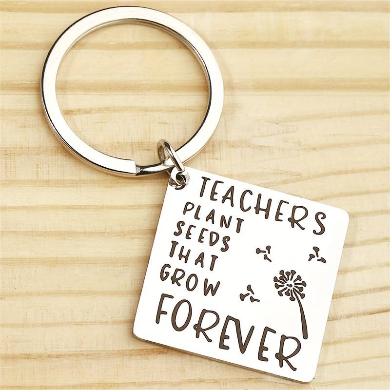 Portachiavi Per Insegnanti In Acciaio Inox | Regalo Di Ringraziamento Per Maestre E Professori | Idea Per Natale, Compleanno E Laurea