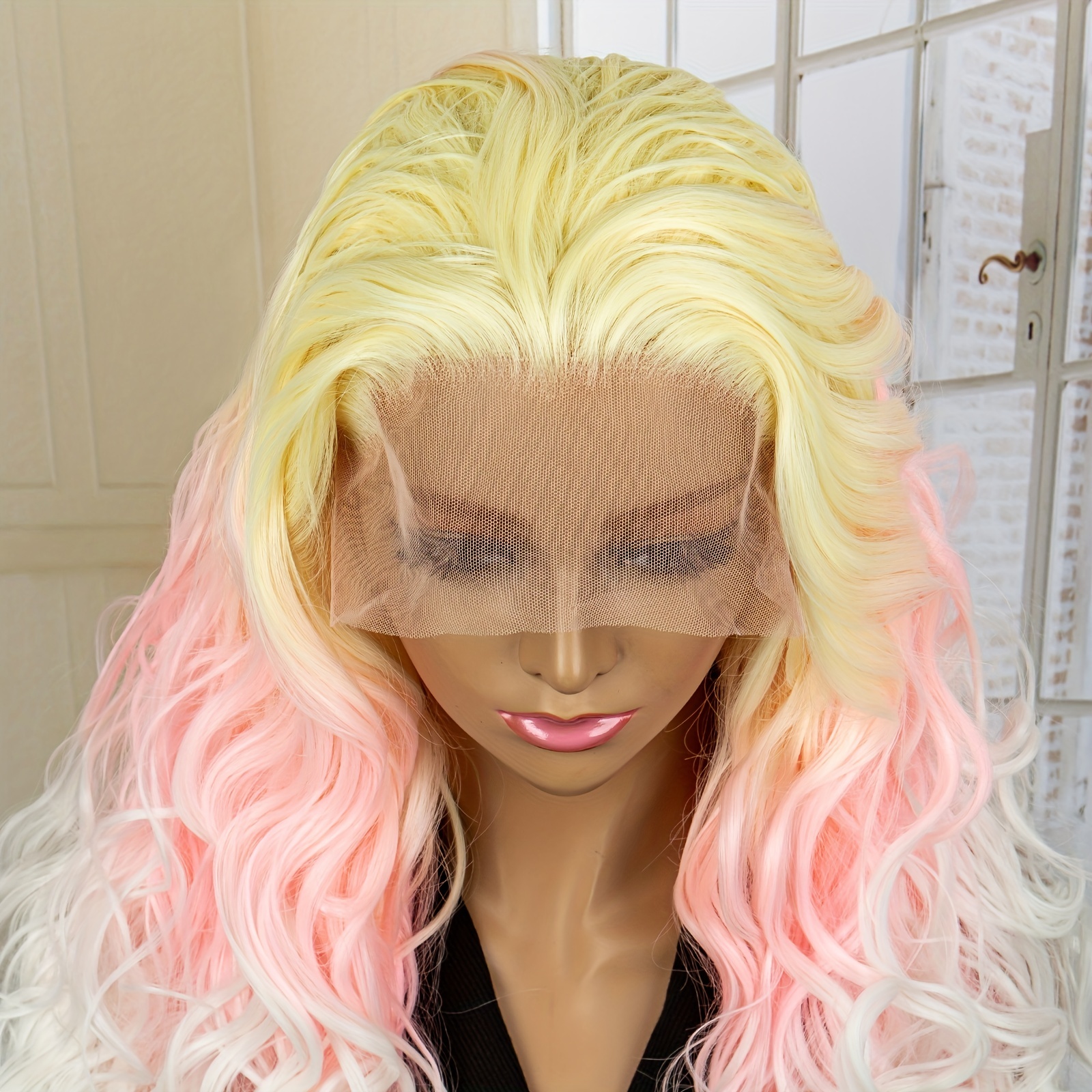 Ombre Lace Front Wig Synthetic Lace Wig Body Wave Lace Temu