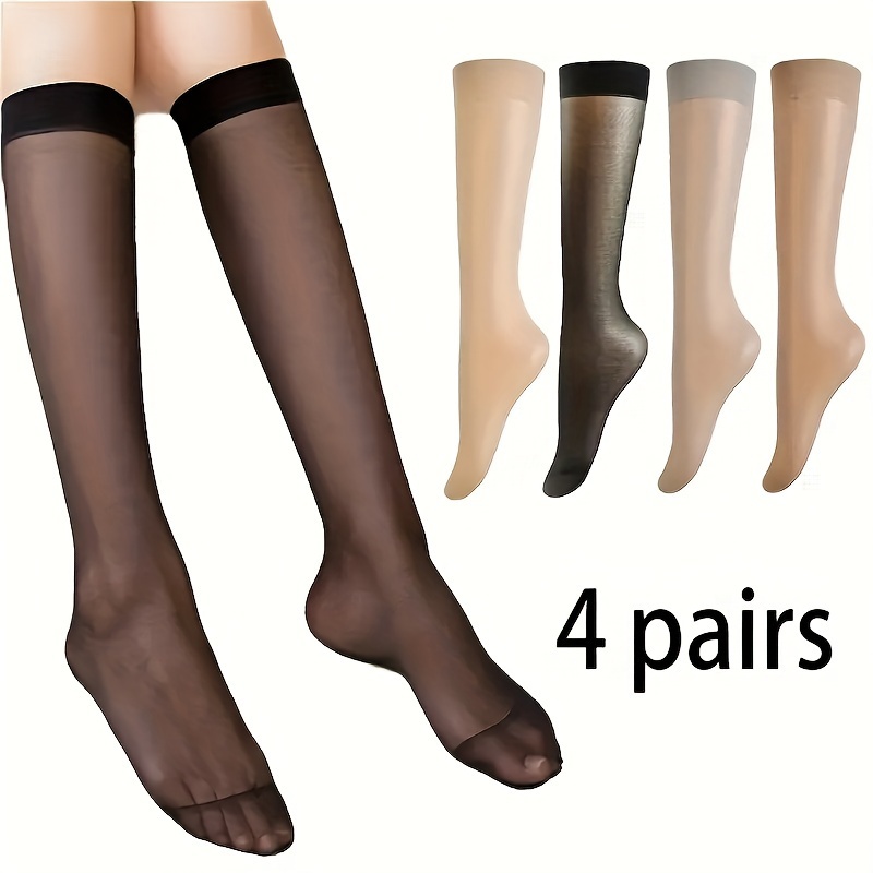 Thin Knee Socks Comfy Breathable Thigh High Socks Stretchy - Temu