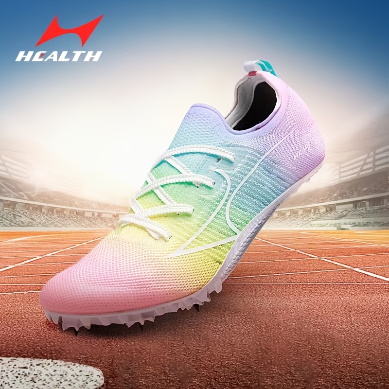  HHEALTH Track Spike Running Sprint Full-Foot Carbon Fiber  Board Shoes Track and Field Mesh Breathable Lightweight Professional  Athletic