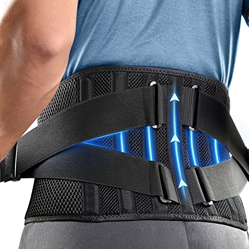 Back Braces for Lower Back Pain Relief with 6 Stays Breathable Lumbar  Support Belt for Men
