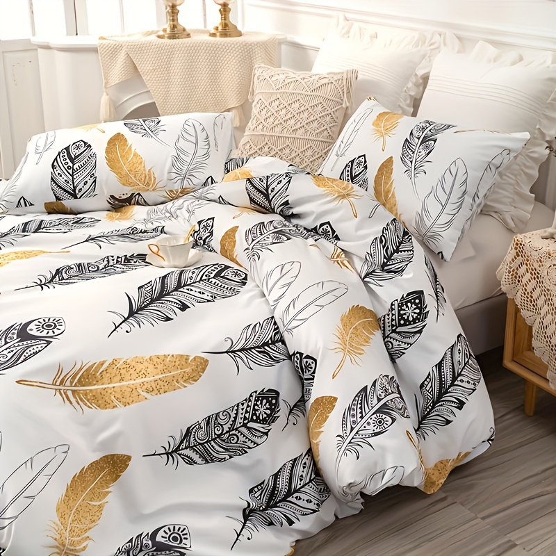 3pcss Fashionable Easy Print Duvet Cover Home 3pcs Set
