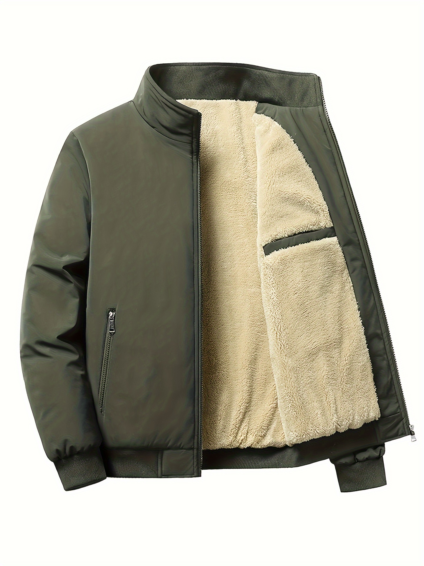 Winter Jacket Mens Military Fleece Warm Jackets Male Fur Collar