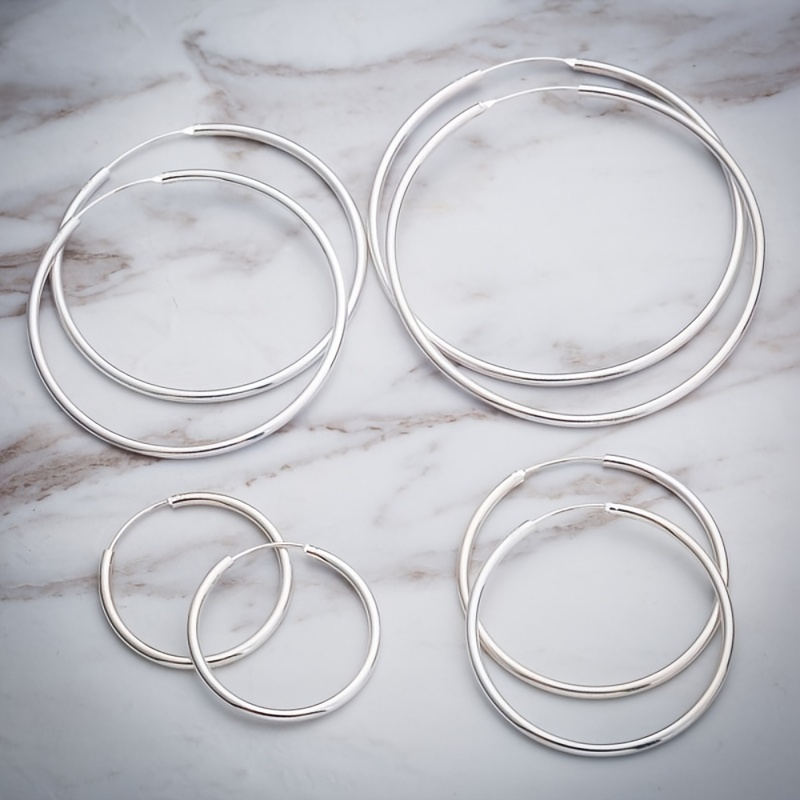Women's Exaggerated Classic Hoop Earrings, Different Sizes