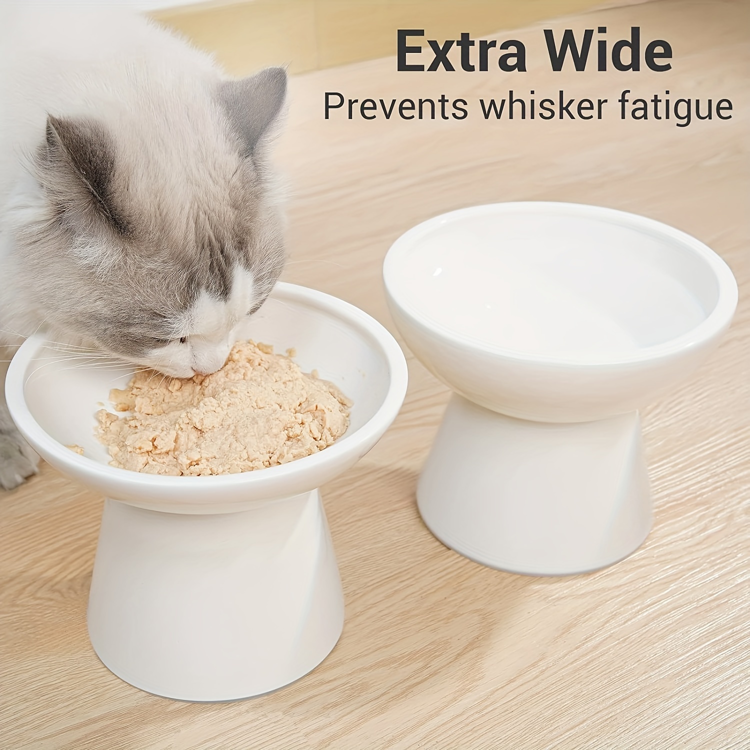 Ceramic Cat Bowls Elevated Raised Cat Bowls Food Water Temu