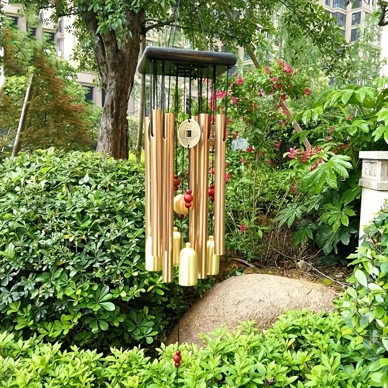 Carillons éoliens en métal rétro Décoration de jardin Ornement extérieur en  fer de couleur cuivre rouge 